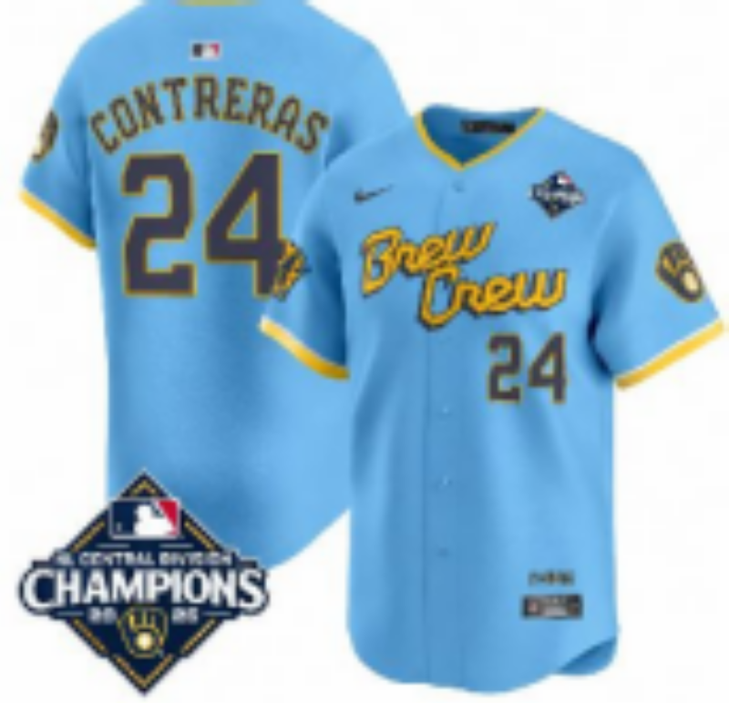 Women Milwaukee Brewers #24 Contreras Blue Nike 2026 World Series jersey 1021011